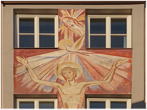 9044  Hallein_Une peinture religieuse de façade.JPG