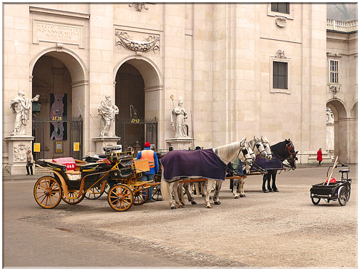 9061  Salzbourg_La station des calèches devant la cathédrale.JPG