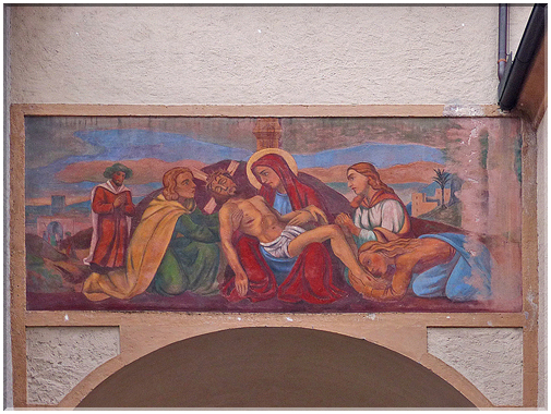 9094  Salzbourg_La fresque religieuse de la ruelle des Franciscains.JPG