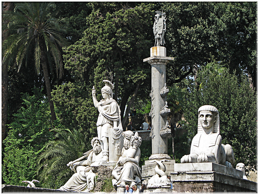 9621 Rome-Place du Peuple-Les jardins de la villa Borghèse.jpg