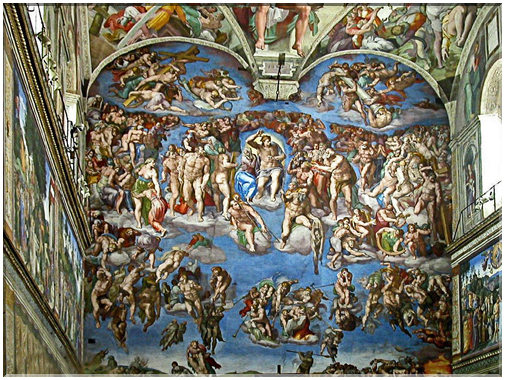9627 Vatican-Chapelle Sixtine-Le Jugement dernier de Michel-Ange.jpg