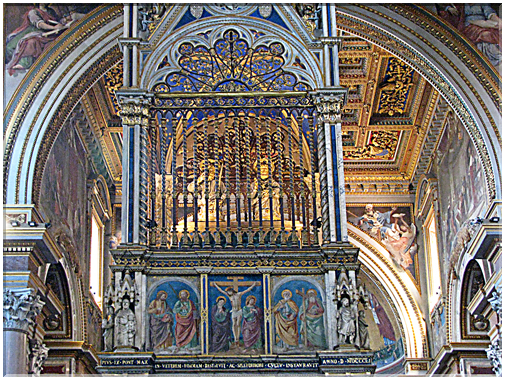 9645 Rome-Basilique St-Jean de Latran-Le baldaquin (crânes Sts-Pierre et Paul).jpg
