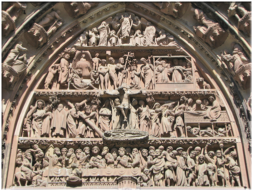 9782 Strasbourg-La cathédrale-Le tympan du portail central.jpg